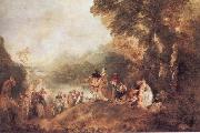 WATTEAU, Antoine The Pilgrimago to the Island of Cythera Germany oil painting artist
